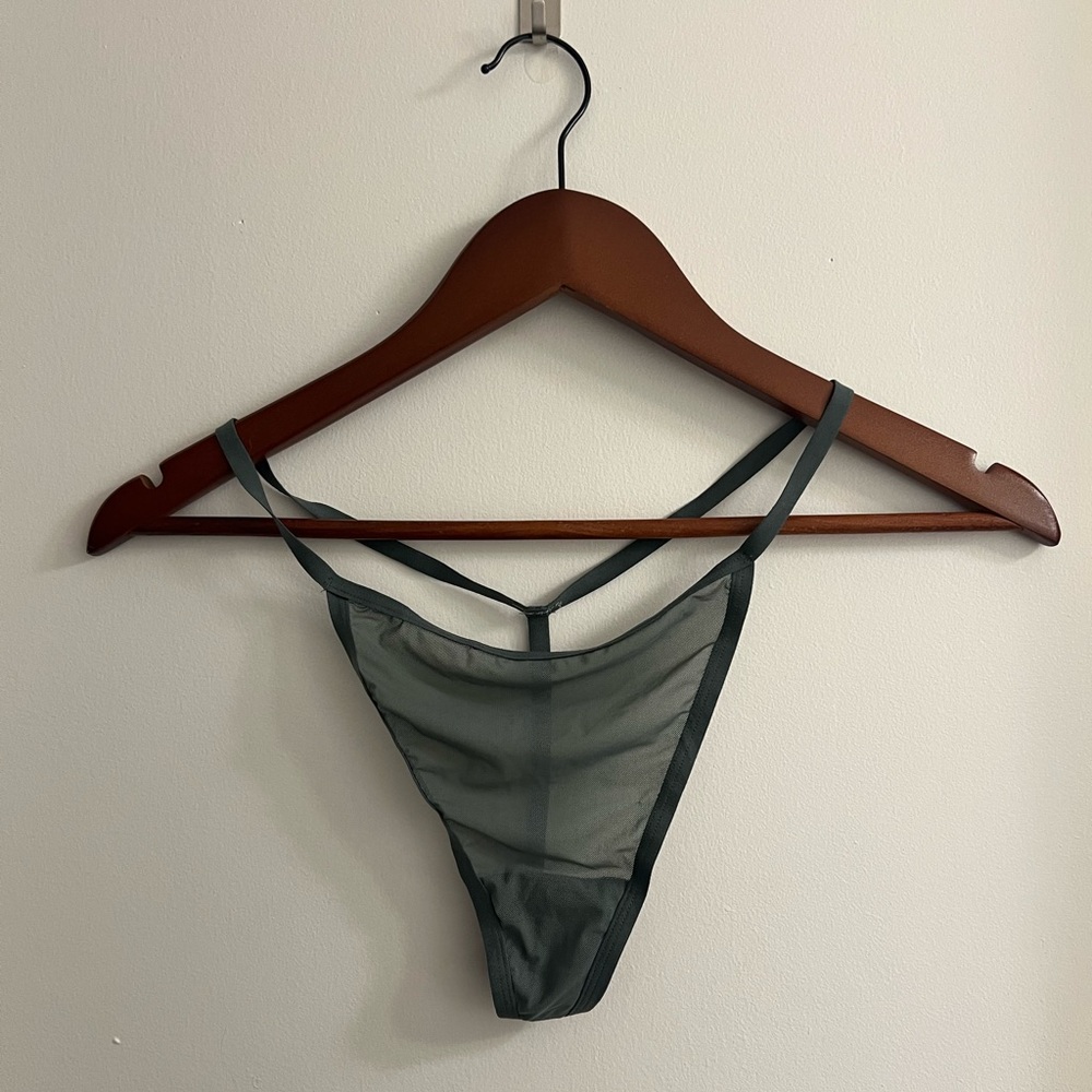 green mesh thong